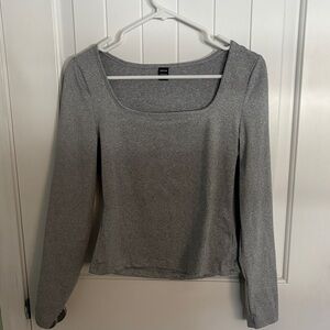 H&M Women's Gray Long Sleeve Top
